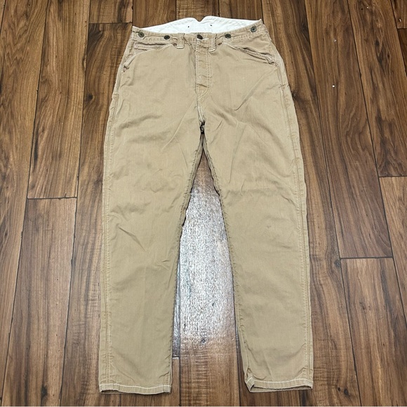 Rare Levis High Waisted Cinch Buckle Back Pants Khaki Trouser 32x34 Button Fly
